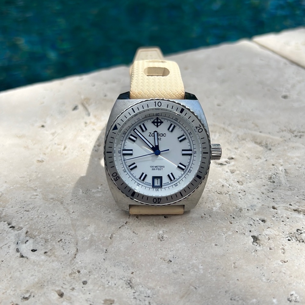 Zodiac Seadragon Watch White Band